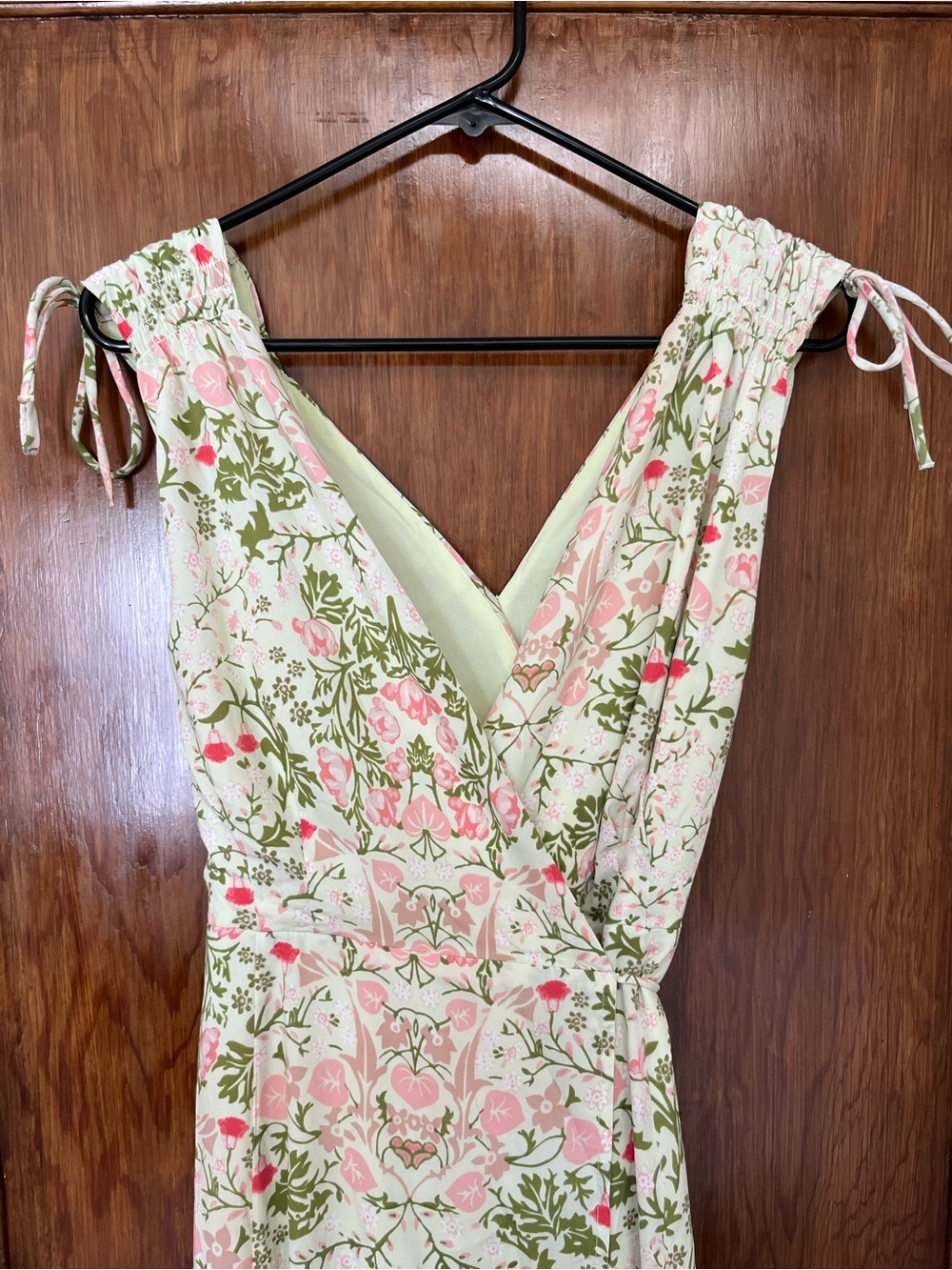 Eva Mendes Floral Wrap Maxi Dress - Picture 2 of 3